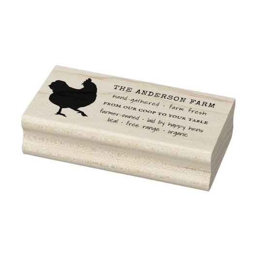  Rustisch Boerderij van de kippenfamilie - Eierkar Rubberstempel (Stempel)