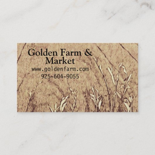 Rustisch boerderij veldgraan antiek visitekaartje (Voorkant)