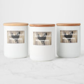 Rustisch Boerderij, vers hout en schuur Voedselcontainer Etiket (Flessen)