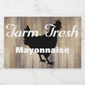 Rustisch Boerderij, vers hout en schuur Voedselcontainer Etiket (Enkel label)