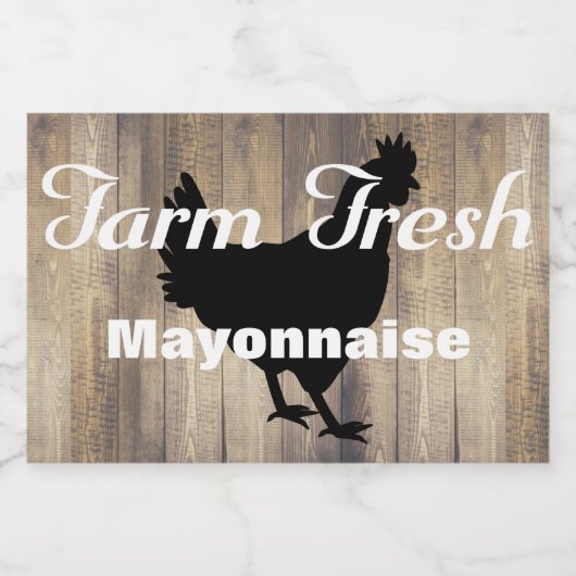 Rustisch Boerderij, vers hout en schuur Voedselcontainer Etiket (Enkel label)