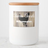 Rustisch Boerderij, vers hout en schuur Voedselcontainer Etiket (Voorkant)