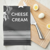 Rustisch Boerderij, vers melkkoe & stripes Theedoek (Quarter Fold)