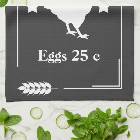 Rustisch Boerderij Vers  van kipeieren Theedoek (Gevouwen)