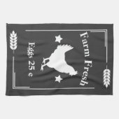 Rustisch Boerderij Vers  van kipeieren Theedoek (Horizontaal)