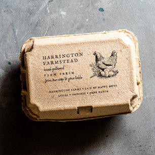 Rustisch Boerderij voor de Manuscript - Verse eier Rubberstempel