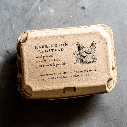 Rustisch Boerderij voor de Manuscript - Verse eier Rubberstempel