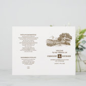 Rustisch Boerderij Wedding Folded Program (Staand voorkant)