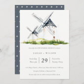 Rustisch Boerderij Windmill Theme Vow Renewal Invi Bedankkaart (Voorkant / Achterkant)