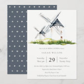 Rustisch Boerderij Windmill Theme Vrijgezellenfees Bedankkaart (Voorkant / Achterkant)