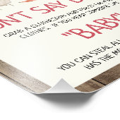 Rustisch Boerderij Zeg niet het Baby shower van he Foto Afdruk (Hoek)