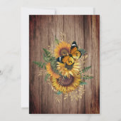 Rustisch Boerderij Zonnebloem Hout Kaart (Achterkant)