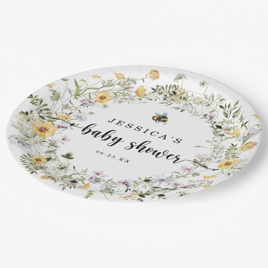 Rustisch Bord van Baby shower van onbewerkt bijenv (Gekanteld)