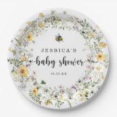 Rustisch Bord van Baby shower van onbewerkt bijenv (Voorkant)