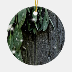 Rustisch bordenhout en steenslag   Landenkaart Keramisch Ornament