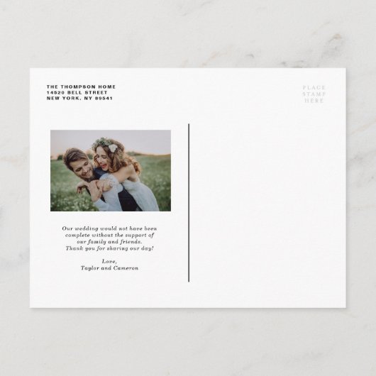 Rustisch borsteltje Berichten Weddenschap Dank u B Uitnodiging Briefkaart (Achterkant)