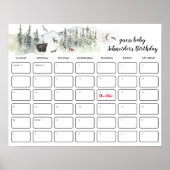 Rustisch bos | Baby shower Birthday Guessing Game Poster (Voorkant)