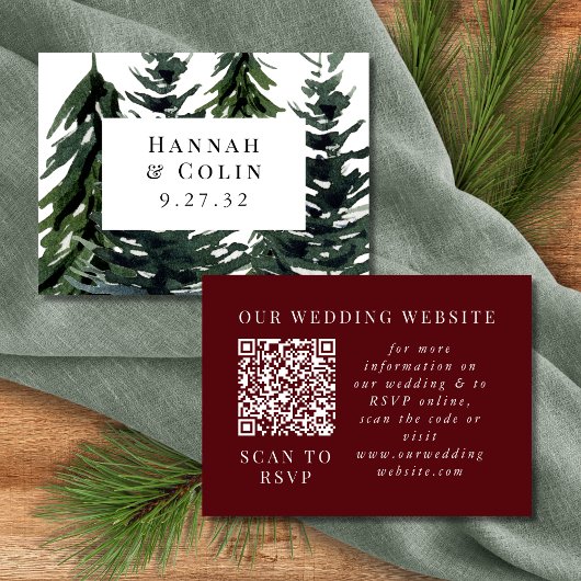 Rustisch bos Tartan Pset Red Black White Informatiekaartje