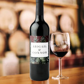 Rustisch bos Tartan Pset Red Black White Wijn Etiket