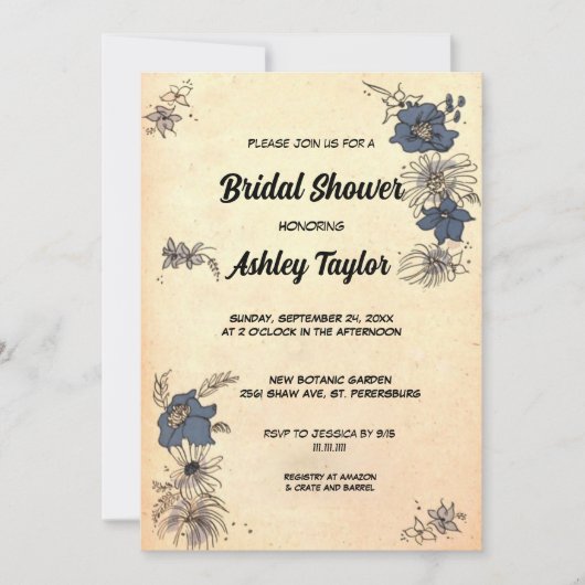  Rustisch Botanisch Boho Floral Vrijgezellenfeest Kaart (Voorkant)