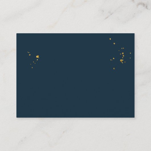 Rustisch Bourgogne Lijst Blauw en rood Floral Gold Informatiekaartje (Achterkant)