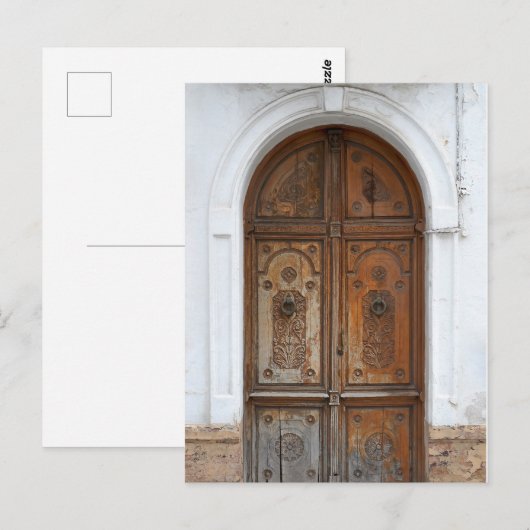  Rustisch Briefkaart van houten deuren (Voorkant / Achterkant)