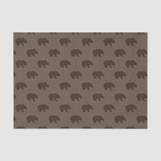 Rustisch Bruin Beer — Weefpapier Tissuepapier (Voorkant)
