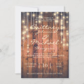 Rustisch bruin hout en licht | Weddenschap Kaart (Voorkant)