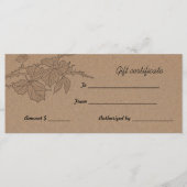 Rustisch Bruto-kraftpapier met cadeaubon (Voorkant)