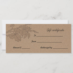 Rustisch Bruto-kraftpapier met cadeaubon