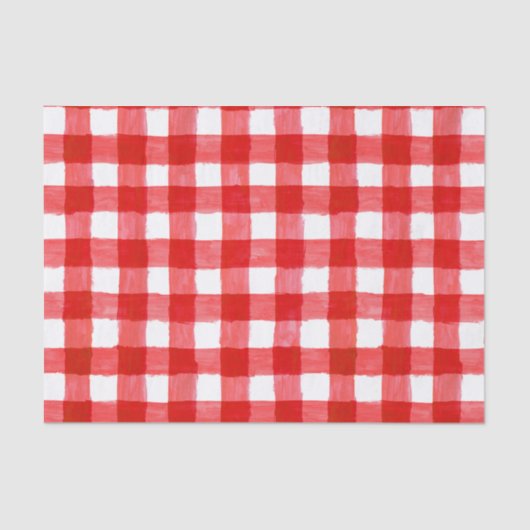 Rustisch buffelpapier voor rode en witte stukjes tissuepapier (Voorkant)