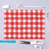 Rustisch buffelpapier voor rode en witte stukjes tissuepapier (Craft)