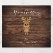 Rustisch Cadeau voor kerstfeestdagen Bier Etiket (Enkel label)