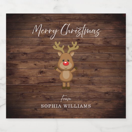 Rustisch Cadeau voor kerstfeestdagen Bier Etiket (Enkel label)