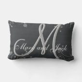 Rustisch Chalkboard 3d Monogram Kussen (Achterkant)