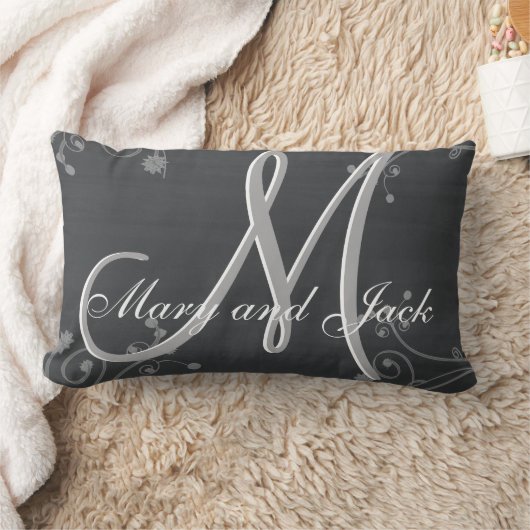 Rustisch Chalkboard 3d Monogram Kussen (Deken)