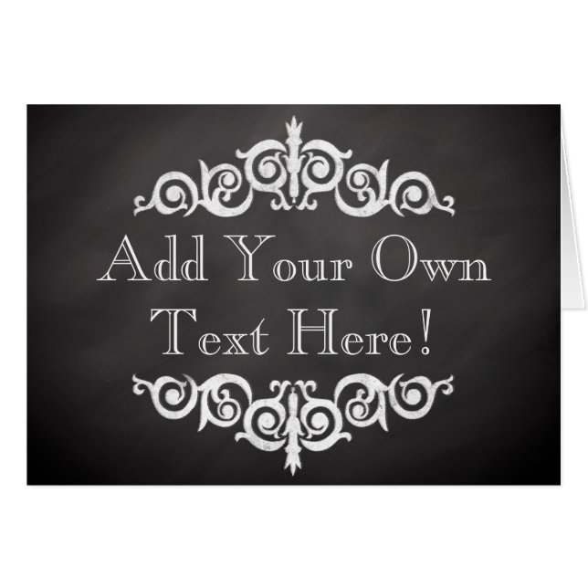 Rustisch  Chalkboard, aangepast (Voorkant Horizontaal)