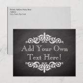 Rustisch  Chalkboard, aangepast Briefkaart (Voorkant / Achterkant)