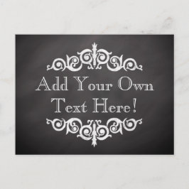 Rustisch  Chalkboard, aangepast Briefkaart