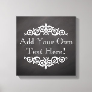 Rustisch Chalkboard, aangepast Canvas Afdruk