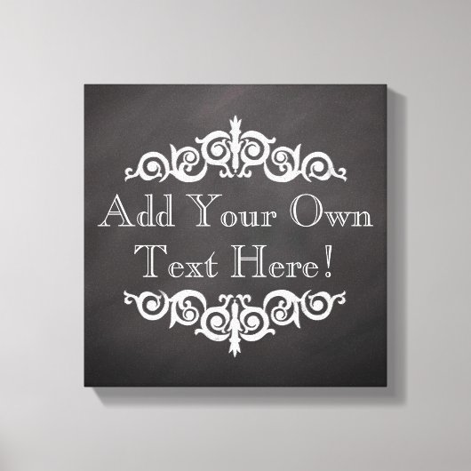 Rustisch Chalkboard, aangepast Canvas Afdruk (Voorkant)