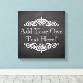 Rustisch Chalkboard, aangepast Canvas Afdruk (Insitu (Houten vloer))
