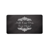 Rustisch  Chalkboard, aangepast Etiket (Voorkant)