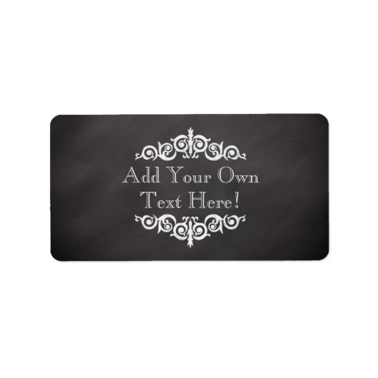 Rustisch Chalkboard, aangepast Etiket (Voorkant)