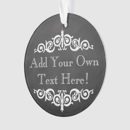 Rustisch Chalkboard, aangepast Ornament (voorkant)