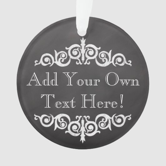 Rustisch Chalkboard, aangepast Ornament (voorkant)