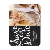 Rustisch Chalkboard | De foto bewaart de Datum Magneet (Verticaal)