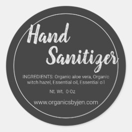 Rustisch Chalkboard Handbeenderlabel Ronde Sticker
