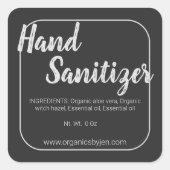Rustisch Chalkboard Handbeenderlabel Vierkante Sticker (Voorkant)