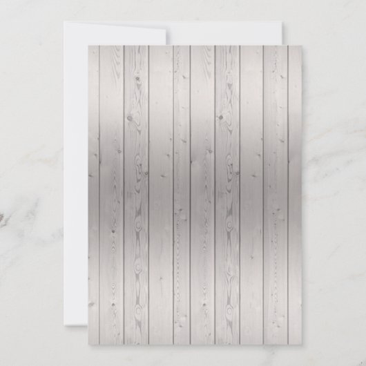 Rustisch Chalkboard | Houtwedstrijder Kaart (Achterkant)